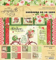 Graphic 45 – Sunshine on My Mind collectie: zomers scrap papier vol kleur, fietsen en bloemen