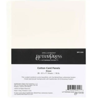 Spellbinders BetterPress Cotton Card Panels – Luxe Katoenpapier voor Perfecte Letterpress Afdrukken