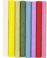 Cr&ecirc;pepapier Basistinten &ndash; 8 vellen van 25x60 cm voor elk bloemenproject