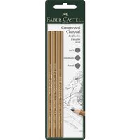 PITT Koolstift Set (3 stuks) &ndash; Soft, Medium &amp; Hard | Vetvrij &amp; diepzwart