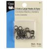 Dritz 3 extra large hooks&amp; eyes black