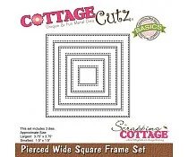 Cottage Cutz snijmallen Pierced Square Set kopen &ndash; vierkante snijmal set