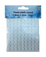Foam Pads Rond 8 mm &ndash; 2 mm dik &ndash; Voor stevige, precieze 3D-effecten