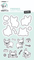  Snijmal en Stempel -  Mini Friendz - Craft Lab