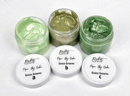 Picket Fence Paper Glaze Ombre Grass Greens