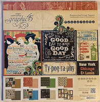 Graphic 45 Typography Paper Pad 12x12 kopen | Designpapier blok