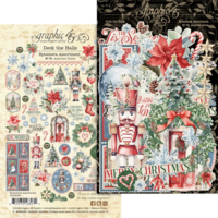Graphic 45 Deck the Halls Ephemera Set &ndash; Vintage Kerstdecoraties voor al je Creatieve Projecten