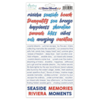 Mintay Papers Riviera Moments 6x12 Inch Paper Stickers Words &ndash; Stickervel met Woorden en Teksten