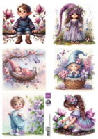 Marianne Design Decoupage Sheet A4 Magical Garden by Fairybells (FB2511) &ndash; 3D Knipvel voor Kaarten Maken