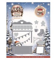 Berrie's Beauties Whimsical Christmas Winter Caf&eacute; Snijmallen