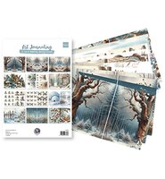 Marianne Design Art Journaling &amp; Card Making Background FB2506 winterset bij fai