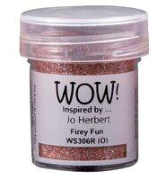 WOW! Fiery Fun WS306R Embossingpoeder &ndash; zacht oranje met glinstering
