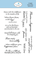 Elizabeth Craft Designs Bloom Wildly Sentiments Stempelset CS460