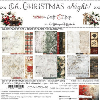 Oh Christmas Night Basic Papers Set 8x8"