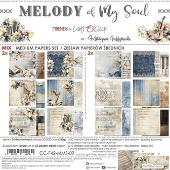 Mintay &ndash; Melody of My Soul 8x8" Mix Media Paper Set