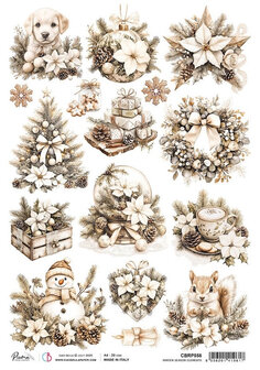 Wintersfeer ricepapier van Ciao Bella