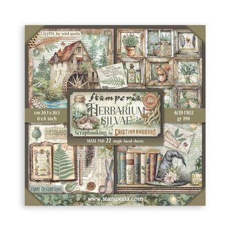 Stamperia Herbarium Silvae &ndash; 8x8 Maxi Paper Pack
