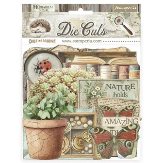 Stamperia Herbarium Silvae &ndash; Die Cuts Assorted (40 stuks)
