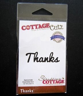 Cottage Cutz snijmal Thanks Tekst