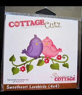 Cottage Cutz snijmal Sweetheart Lovebirds