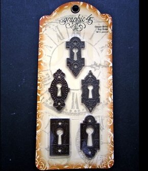 Graphic 45 idea ology ornate metal key holes