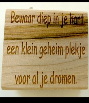 Bewaar diep in je hart