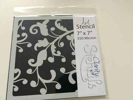 Clarity stencil OCEAN SWIRL 7" X 7"