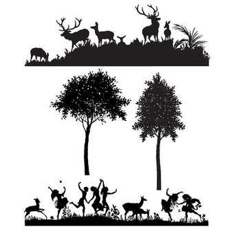 Clarity stamp MEADOW DANCE &amp; DEERSCAPE SET