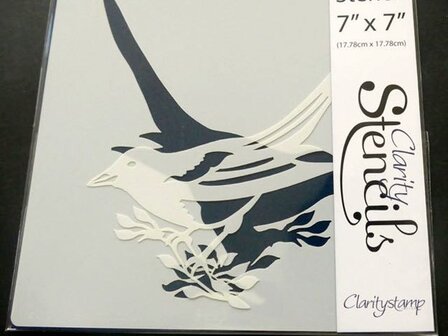 Clarity stencil MAGPIE 2 7" X 7"
