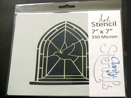 Clarity stencil DOVE WINDOW 7"