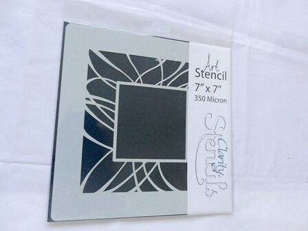 Clarity stencil FLARE FRAME 7" X 7"