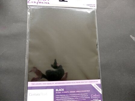 Crafters Companion parelmoer cardstock zwart