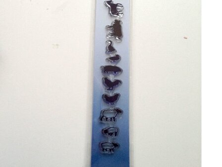 Clarity stamp WEE FARM ANIMALS STAMP &amp; MASK KIT
