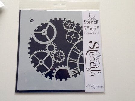 Clarity Stencil CLOCKWORK 7' X 7'