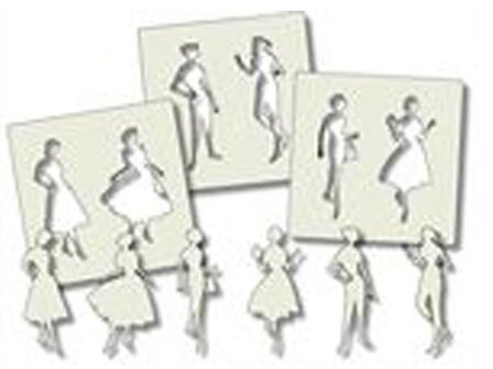 Clarity stencils elegant ladys set 3 stuks 7x7