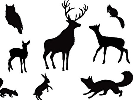 Clarity stamp woodland animals stempelset