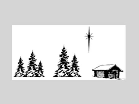 Clarity stamp cabin in the woods stempelset