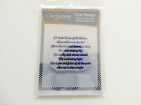 Clarity stamp o little town of Bethlehem tekst stempel
