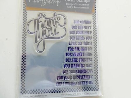 THANK YOU SENTIMENTS UNMOUNTED CLEAR STAMP SET 143
