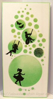 Clarity stencil JO'S BUBBLES 7" X 7"