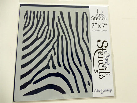 Clarity stencil ZEBRA STRIPES 7" X 7"