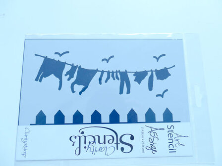 Clarity stencil WASHING LINE A5