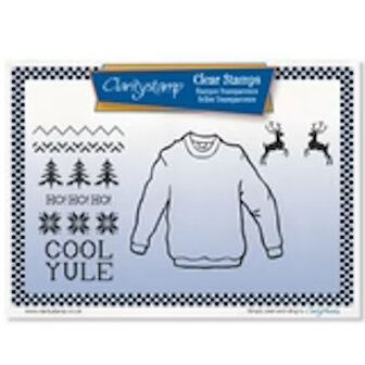 JIM7899S CHRISTMAS JUMPER A5 STAMP &amp; MASK SET