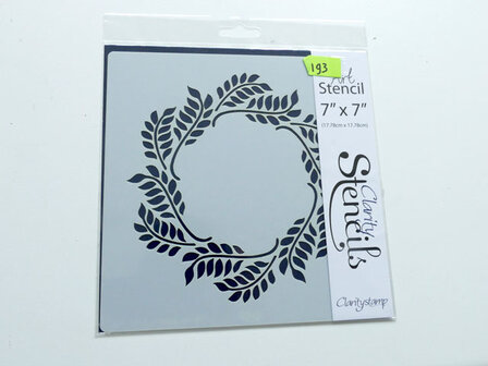Clarity Stencil &ndash; Olive Branch Wreath