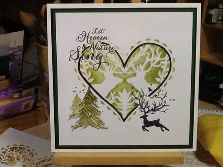 Clarity Stencil &ndash; Deer Heart (7x7")
