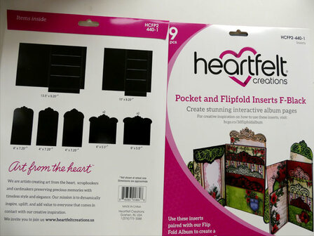 Heartfelt Creations Pocket and Flipfold Inserts F Black