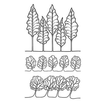 Clarity stamp tree rows + mask stempelset 138