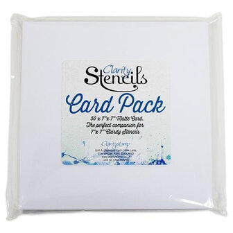 Clarity Stencil Card 7" x 7" &ndash; Pack van 50 vellen