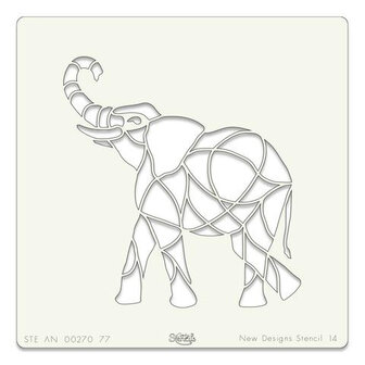Clarity stencil Elephant 95 7"x7"