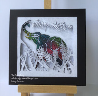 Clarity stencil Elephant 95 7"x7"